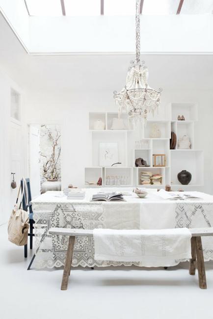 modern home decor ideas with lace fabrics and patterns