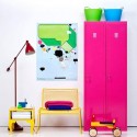 bright room colors, interiors decorated with 80s style