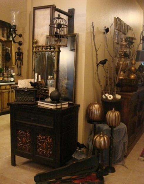 black and white Halloween decorating ideas