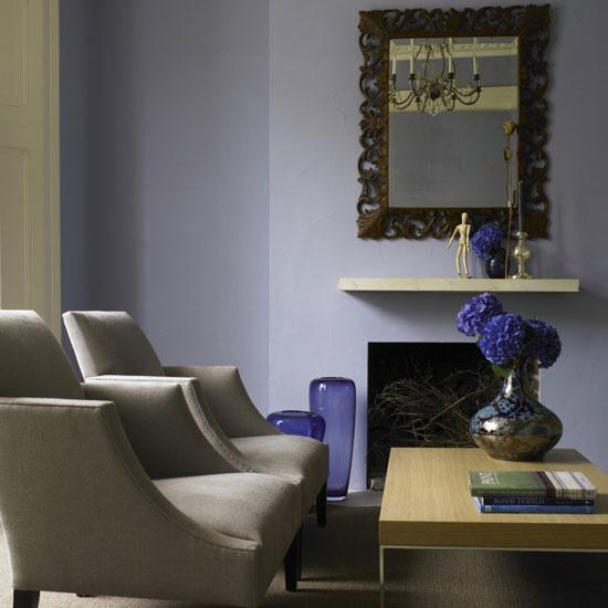 interior decoration with blue and red colors, modern decorative patterns