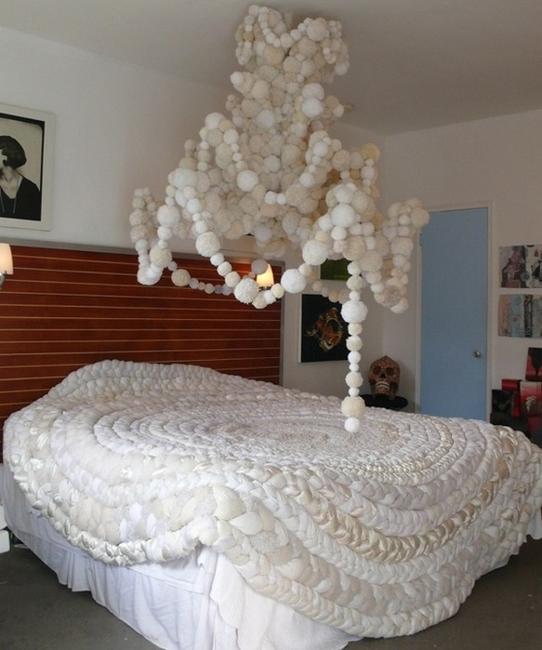 modern interior design with braided ornamental patterns and handmade accessories