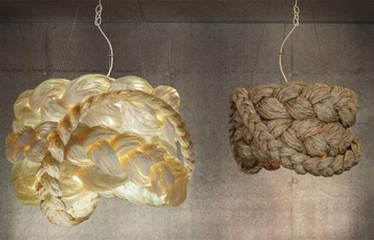 modern interior design with braided ornamental patterns and handmade accessories