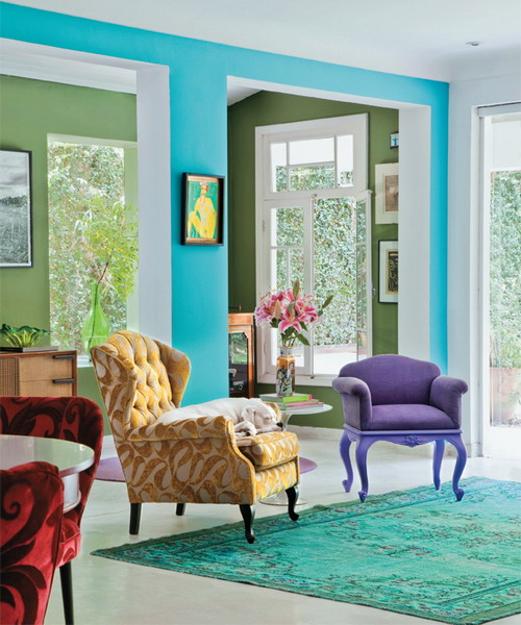 Bright Room Colors and Home Decorating Ideas from Designer Neza Cesar