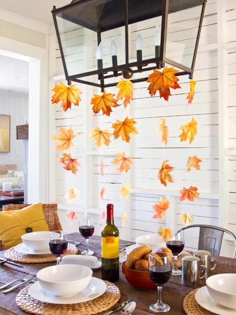 easily making autumn decoration, table decorations and waste Craft