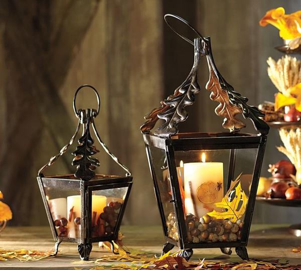 easily making autumn decoration, table decorations and waste Craft