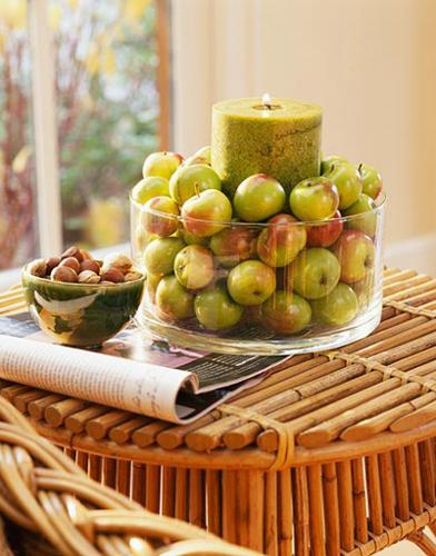 easily making autumn decoration, table decorations and fall craft