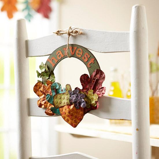 make easily fall decorations, table centerpieces and waste Craft