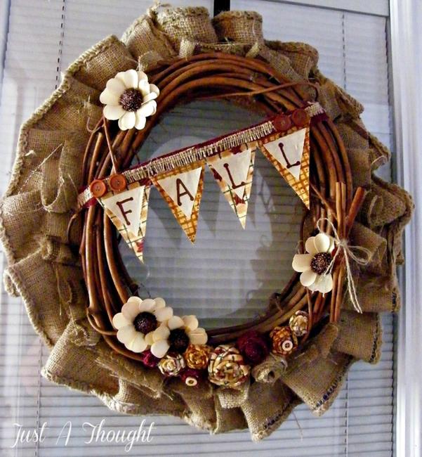 easily making autumn decoration, table decorations and waste Craft
