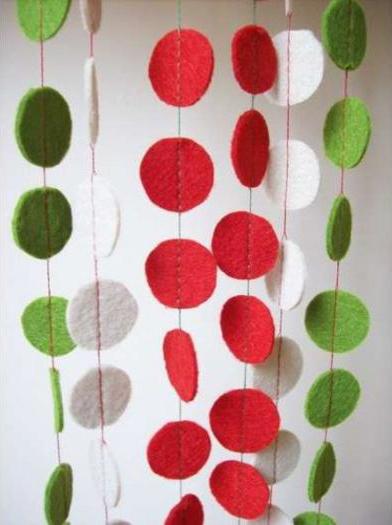 cheap decorations, felt handmade garlands 