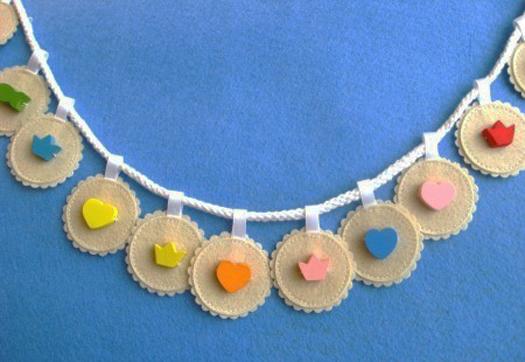 cheap decorations, felt handmade garlands