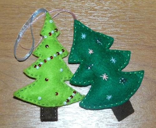 handmade felt Christmas decorations and unique gifts