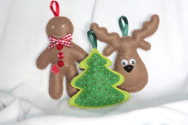  handmade felt Christmas decorations and unique gifts 