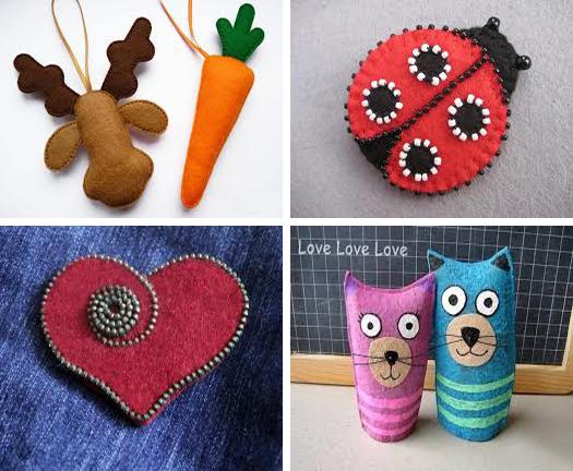 homemade felt decorations and Christmas Tree Ornaments