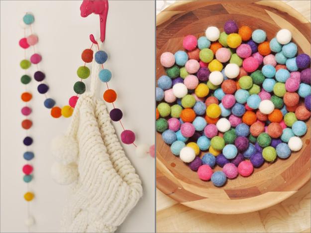 cheap home decorations with felt balls