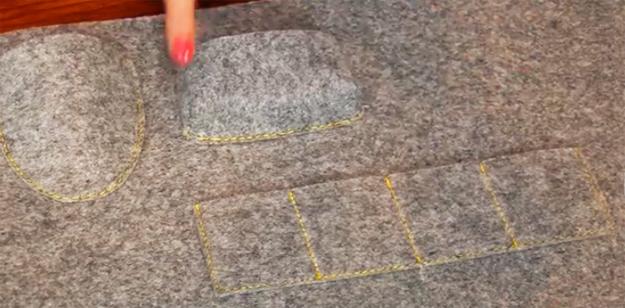  how to make home organizer Advent with felt material 