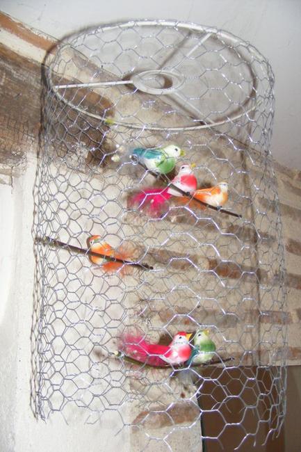 handmade lamps with bird decorations, craft ideas