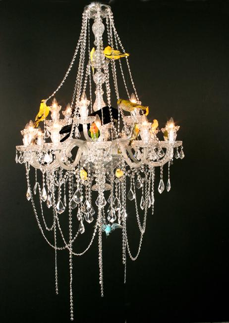 modern home lighting decorations with birds