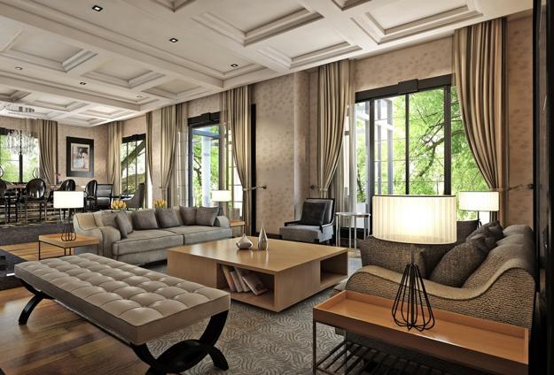 modern living room decorating in eclectic style