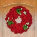 handmade christmas tree decorations and holiday ornaments created with pompoms