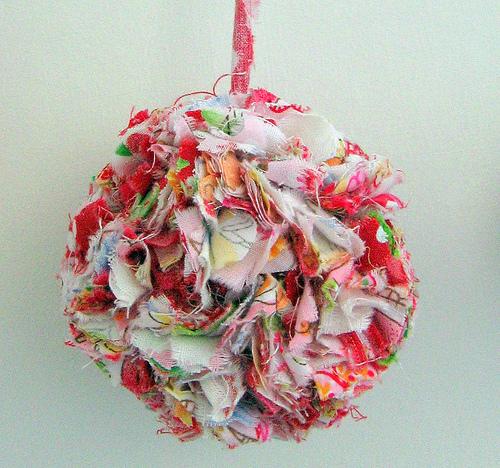  handmade Christmas tree ornaments and holiday ornaments created with pompons 