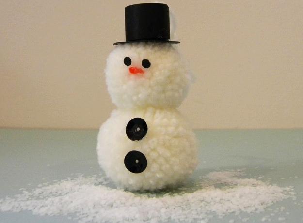  handmade Christmas tree ornaments and holiday ornaments created with pompons 