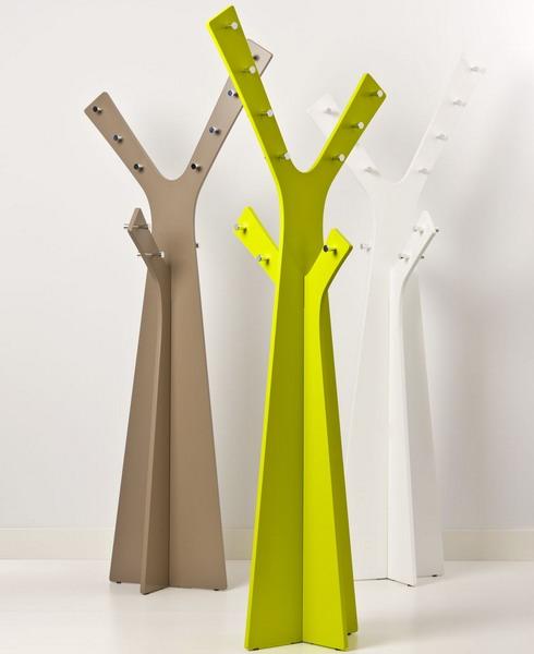  tree coat racks in different shaped and colors, designs for the modern children Interior design 