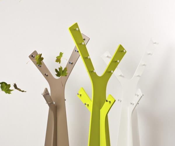  tree coat racks in different shaped and colors, designs children for the modern interior design 