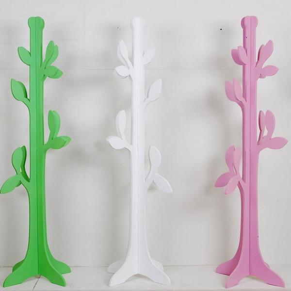 tree coat racks in different shaped and colors, designs children for the modern interior design