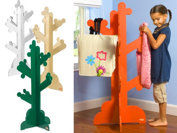  tree coat racks in different shaped and colors, designs children for the modern interior design 