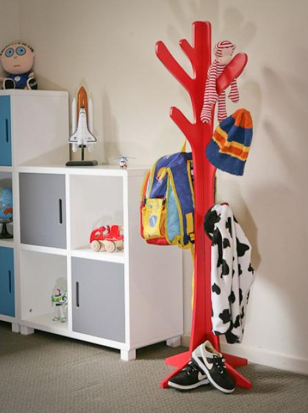tree coat racks in different shaped and colors, designs children for the modern interior design
