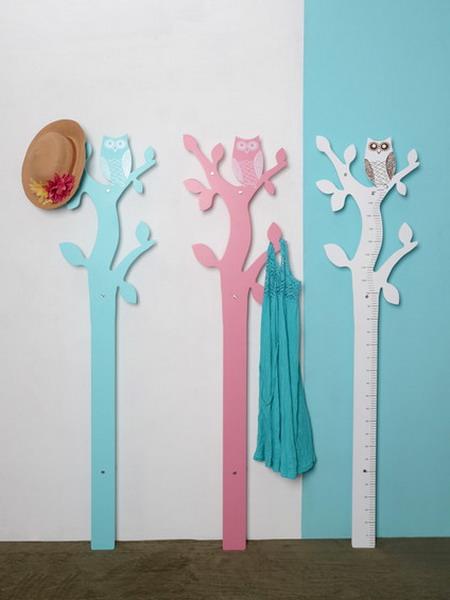  tree coat racks in different shaped and colors, designs children for the modern interior design 