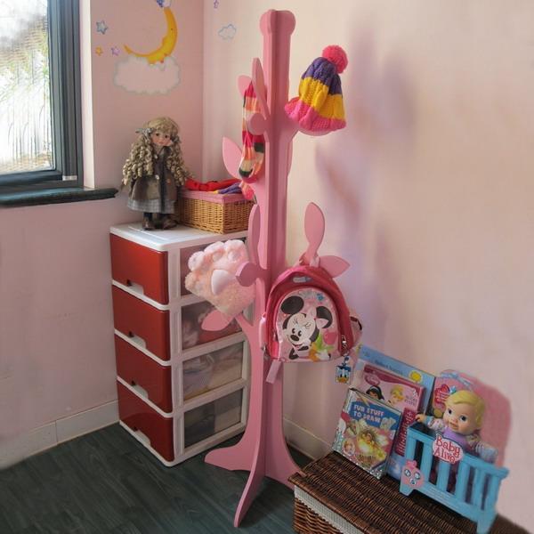 tree coat racks in different shaped and colors, designs children for the modern interior design 