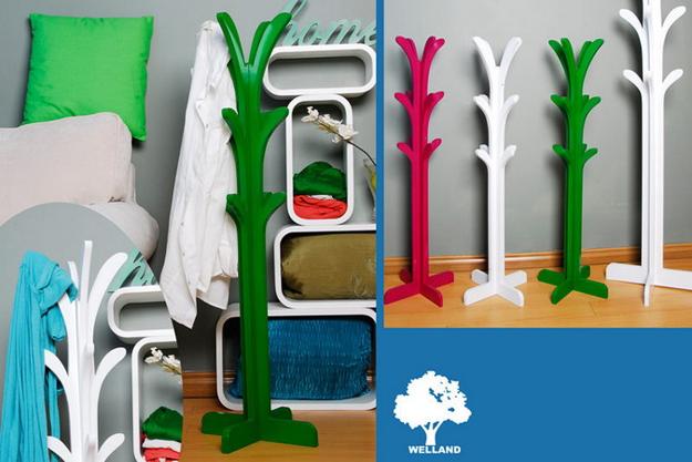  tree coat racks in different shaped and colors, designs children for the modern interior design 