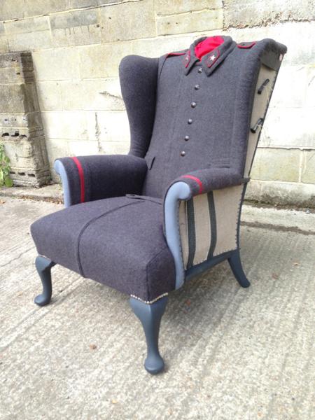  handmade chairs Recycling wool coats 