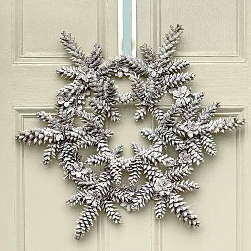 handmade snowflake decorations in a modern interior
