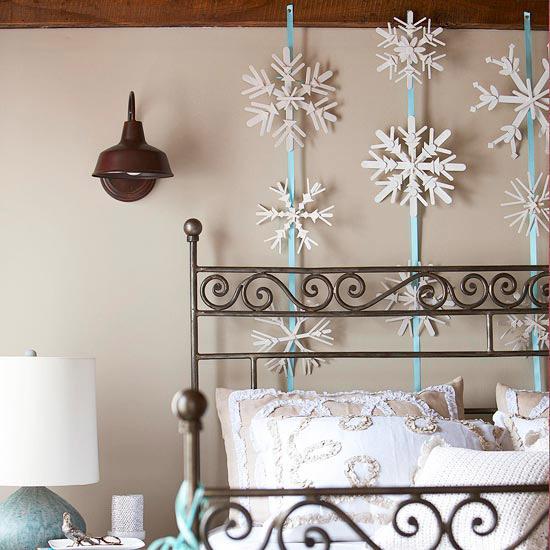 handmade snowflake decorations modern in a Interior 