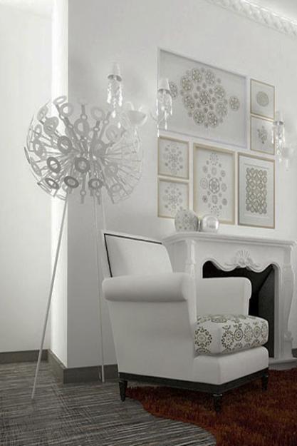  handmade snowflake decorations in a modern interior 