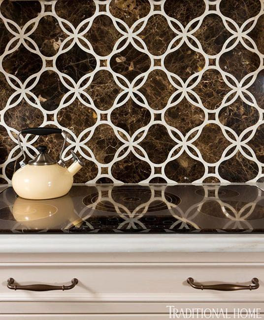 small kitchen decorating with simple patterns and in neutral colors