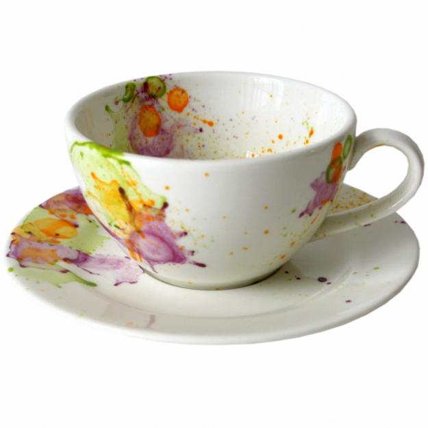 modern dishes with colorful accents 