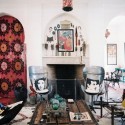 modern room decor in eclectic style and vintage details