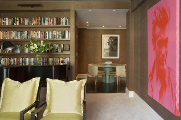 modern room decor in eclectic style and vintage details