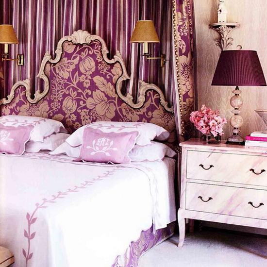 deep red colors and white linens fabrics for modern bedroom decor