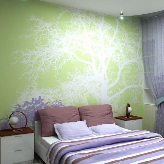 green wallpaper for bedroom decorating