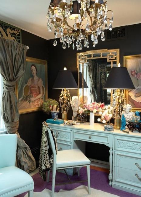 interior design with vintage furniture and accessories