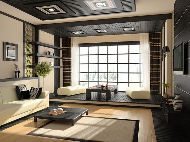 Asian décor and Oriental interior design, modern trends in home textiles