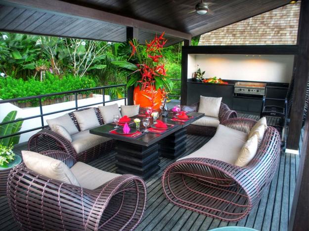 Asian décor and Oriental interior design, modern trends in home textiles