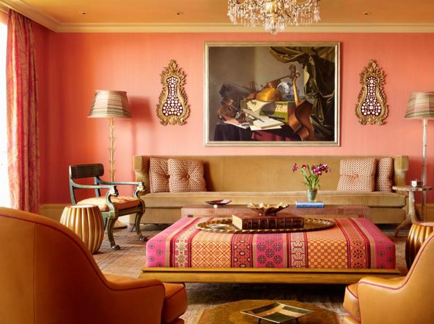 Asian décor and Oriental interior design, modern trends in home textiles