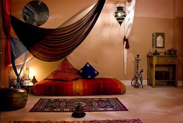 Asian décor and Oriental interior design, modern trends in home textiles