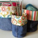recycled crafts, the manufacture of furniture and home accessories with jeans