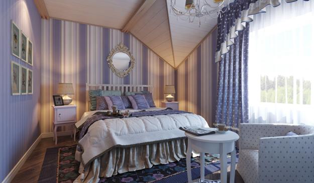 modern bedroom decoration in Provencal style